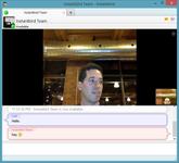 Screenshot of first working call over Instantbird WebRTC.