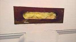 The insulated mail slot.